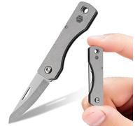 KeyUnity KK12 Mini Coltello Tascabile in Titanio per Il Trasporto Quotidiano - Lama Pieghevole Affilata Come Un Rasoio, Strumento Edc Leggero Per Il Campeggio, l'Escursionismo e l'Outdoor