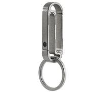 KeyUnity KM10 Clip portachiavi a moschettone a doppio lato, portachiavi a scatto in titanio EDC per cintura (sabbiato)