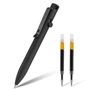 KeyUnity KP03BK Penna a sfera in lega di titanio con clip, penna tascabile EDC in metallo retrattile per il trasporto quotidiano