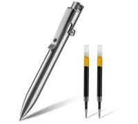 KeyUnity KP03ST Penna a sfera in lega di titanio con clip, penna tascabile EDC in metallo retrattile per il trasporto quotidiano