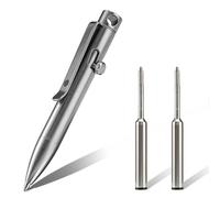 KeyUnity KP05ST Penna a sfera in lega di titanio con clip, penna tascabile EDC in metallo retrattile per il trasporto quotidiano