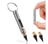 KeyUnity KP06 - Mini matita meccanica Infinity in titanio, ultra leggera, compatta, retrattile, strumento di scrittura portatile per portachiavi, include 2 punte sostituibili