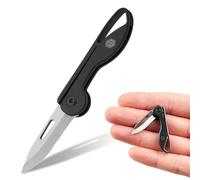 KeyUnity Mini Taglierino EDC in Titanio - Utensile da Taglio Compatto per Uso Quotidiano KK05BK