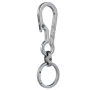 KeyUnity Titanio EDC portachiavi clip 2 in 1 Multitool - Moschettone con apribottiglie e portachiavi a sgancio rapido per uomini e donne attività all'aperto e uso domestico