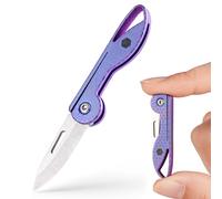 KeyUnity Titanium Coltello tascabile Piccolo pieghevole piccolo e affilato come un rasoio, coltello portachiavi EDC leggero per campeggio, escursionismo e attività all'aperto (TI08O)