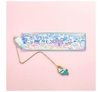 KEYVOR Righello Metallo 1 pz/Flusso Olio Sabbia Bookmark righelli Kawaii Ragazza Carina Disegno Modello Pizzo Cucito Righello cancelleria Scuola Ufficio Scuola Righello (Size : LanSeYuWeiMao)