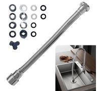 keyxer Prolunga per rubinetto, aeratore da 30 cm, prolunga per rubinetto girevole a 360 gradi, doccetta, in acciaio inossidabile 304