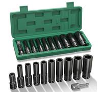 KeZaara 1/2" Set Chiavi a Bussola Esagonali, 11 Pezzi, 10-24mm