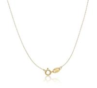 KEZEF Catena da Donna o da Uomo in Oro 18ct e Argento Sterling 1,3 mm - Catena da Collo in Argento 925 - Ipoallergenica e Resistente all'Appannamento - 24 Pollici | 61 cm