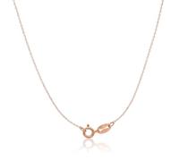 KEZEF Catena da Donna o da Uomo in Oro Rosa e Argento Sterling 1,3 mm - Catena da Collo in Argento 925 - Ipoallergenica e Resistente all'Appannamento - 17 Pollici | 43 cm