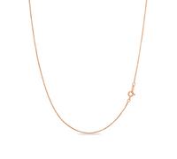 KEZEF Collana a Catena a Scatola da 1 mm in Argento Sterling Placcato Oro Rosa, Collana da Donna e Uomo Placcata Oro 18k, 24 Pollici