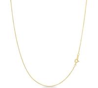 KEZEF Collana a Catena a Scatola in Argento 925 da 1 mm, Placcata in Oro 18 Carati per Donne e Uomini, 22 Pollici