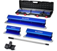 KEZERS set di spatole per superfici, 30cm 55cm e 80cm, spatola per facciate per una maggiore maneggevolezza e lama in acciaio inox intercambiabile da 0,3mm per spatolare senza spalla