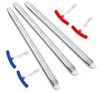 Kezidhp Set di 3 Leve Smontagomme Professionali in Acciaio Resistente 30 cm per Rimozione Pneumatici, con 4 Protezioni Anti-Graffio per Cerchioni, Ideale per Moto, Auto, Biciclette e Veicoli