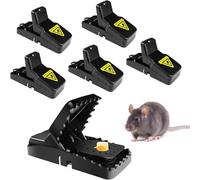 Kezidhp Trappola per Topi 6 Pezzi, Trappole Riutilizzabili ad Alta Sensibilità, Cattura Rapida per Interni ed Esterni, Sicura per Cucina, Giardino, Garage e Cantina