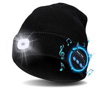 KEZKALS LED Cappello Berretto Uomo Donna Invernale, Idee Regalo Uomo Natale Originale, Berretto con Bluetooth 5.0, Idee Regali Uomo Natale Originali, Festa del papà Idee Regalo, Regali per papà Natale