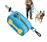 Kezvmhy Porta sacchetti per cacca, a mani libere, dispenser per sacchetti per rifiuti per cani, passeggiate, viaggi, campeggio, bidone della spazzatura per animali domestici