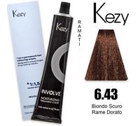 Kezy Involve Color 100ml Biondo Scuro Rame Dorato 6.43 - Colorante per capelli