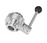 KF 16 25 40 50 Valvola a farfalla con morsetto a vuoto in acciaio inossidabile SUS 304 for il controllo del flusso idraulico sanitario(KF50)