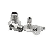 KF16/KF25/KF40/KF50 304 Stainless Steel PT Male Thread Vacuum Flange Joint Adaptor Hexagon 1/8" 1/4" 1/2" 3/4" 3/8" 1" 1.5"(KF40,2")