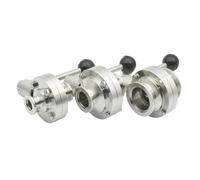 KF16 KF25 KF40 KF50 Vacuum Manual Butterfly Valve SUS 304 Stainless Steel Stop Control Valve Self Made(KF16)