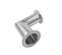 KF16 Vacuum 90 degree right angle elbow 304 Stainless Steel Tri Clamp Flange Joint Pipe Fitting Tube