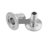 KF25 Vacuum to 1/2" NPT Male Thread 304 Stainless Steel Vacuum Flange Pipe Hex Pipe Fitting YZWRWRMKTB