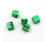 KF301-5.0MM 2P KF301-3P Pitch 5,0 millimetri Spillo 2P 3P Terminale a vite PCB connettore del blocchetto Blu Verde Kit barra di messa a terra terminale(Green 2P)