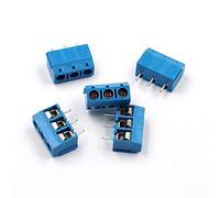 KF301-5.0MM 2P KF301-3P Pitch 5,0 millimetri Spillo 2P 3P Terminale a vite PCB connettore del blocchetto Blu Verde Kit barra di messa a terra terminale(Blue 3P)