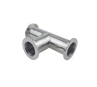 KF40 Vacuum Equal Tee Stainless Steel 3 Way Tee Ferrule Pipe Connector Fitting KF Flange Tri Clamp YZWRWRMKTB