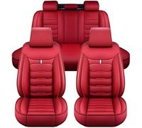 KFBJM Coprisedili Auto per Mercedes-Benz Marco Polo Camper (W447) 2015-2024 2025, Pelle PU Set Completo Copri Sedile Anteriori e Posteriori Impermeabile Traspirante Comodo Accessori,Red