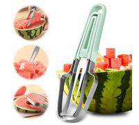 KFDDRN Taglia Anguria, Taglia Melone, 3 in 1 in Taglia Cocomero, affetta Anguria Taglia Anguria fette Acciaio Inox per Melone taglierina Gadget da Cucina