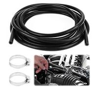 KFDDRN Tubo Silicone per Auto Tubo in Silicone da 4 mm, Resistente al Calore, con 2 Morsetti per Uso Motore, Pompe, Turbine, rubinetti sottovuoto o Ingresso, raccordi di Uscita (ID 4 mm, Od 8 mm)