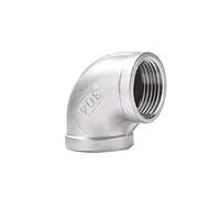 KFGISD, 1 PC 3/8" 1/2" 1/4" Gomito 90 Gradi angolato F/F Acciaio Inossidabile SS304 Femmina,Raccordi a Gomito in Acciaio Inossidabile(45 D Female Thread,1/4")