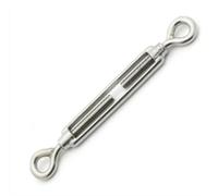 KFGISD, 1 pz in acciaio inossidabile 304 regolabile catena ganci e occhiello tenditore dispositivo di tensione del cavo metallico linea,Tenditore in acciaio inossidabile(Oo Type,M5)
