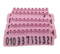 KFGISD, 100 pezzi di etichette auricolari for bovini, numerate, for pecore, mucche, capre, maiali, gestione dei vitelli 101-200/201-300,Marchi di identificazione del bestiame(Pink,1 100)