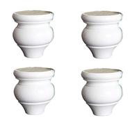 KFGISD, 4 gambe di supporto for mobili in legno, divano/mobile/pouf/porta TV/divano a due posti/comò/letto/sedia/sto,Piedini per mobili(White,8cm)