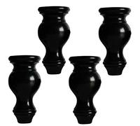KFGISD, 4 gambe di supporto for mobili in legno, divano/mobile/pouf/porta TV/divano a due posti/comò/letto/sedia/sto,Piedini per mobili(Black,15cm)