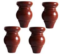KFGISD, 4 gambe di supporto for mobili in legno, divano/mobile/pouf/porta TV/divano a due posti/comò/letto/sedia/sto,Piedini per mobili(Red,10cm)