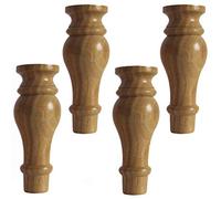 KFGISD, 4 gambe di supporto for mobili in legno, divano/mobile/pouf/porta TV/divano a due posti/comò/letto/sedia/sto,Piedini per mobili(Wood,18cm)