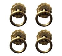 KFGISD, 4 pezzi di maniglie ad anello in ottone anticato for mobili da cucina,Maniglie in stile retrò(Antique Bronze)
