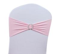 KFGISD, 50 Pezzi di Nastri Elastici in Spandex for Sedia, for Il Retro della Sedia #D0-Rosa ，Fiocchi per sedie