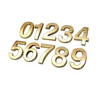 KFGISD, Adesivi for numeri civici moderni da 5 cm, cifre dorate, personalizza l'indirizzo dell'appartamento, dell'hotel, della casa, della stanza,Numero civico(5)