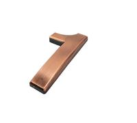 KFGISD, Adesivo con numero civico da 10 cm, targa for porta in plastica ABS bronzata, cifre dell'indirizzo for appartamento, stanza, hotel, casa,Numero civico(1)