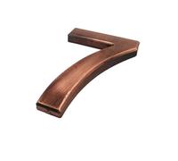 KFGISD, Adesivo con numero civico da 10 cm, targa for porta in plastica ABS bronzata, cifre dell'indirizzo for appartamento, stanza, hotel, casa,Numero civico(7)
