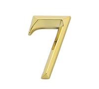 KFGISD, Adesivo for numero civico 0-9, 3D, autoadesivo, in oro, for porta, numero, appartamento, hotel, ufficio, indirizzo, targa adesiva stradale,Numero civico(7)