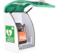 KFGISD, Armadio porta defibrillatore cardiaco in acciaio con chiave e allarme, posizione della partizione regolabile, for casa e scuola ，Armadietto per defibrillatore