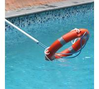 KFGISD, Asta di prolunga telescopica Leggera con Gancio Multiuso, Asta di Emergenza da 10 16 23 Piedi for Il Salvataggio in Piscina,Asta di Salvataggio per Piscina(Length 5m/16.4ft)