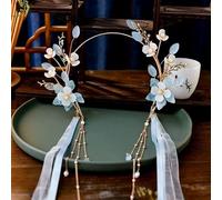 KFGISD, Bastoncino for capelli vintage, bastoncino for capelli, copricapo cinese Hanfu con nappa Buyao, fascia for capelli, corona, accessori for capelli, forcina,Forcine vintage