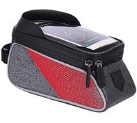 KFGISD, Borsa da sella con touchscreen for tubo superiore anteriore for bici MTB for smartphone da 6 pollici, adatta alla maggior parte delle biciclette.,Zaini da bicicletta
